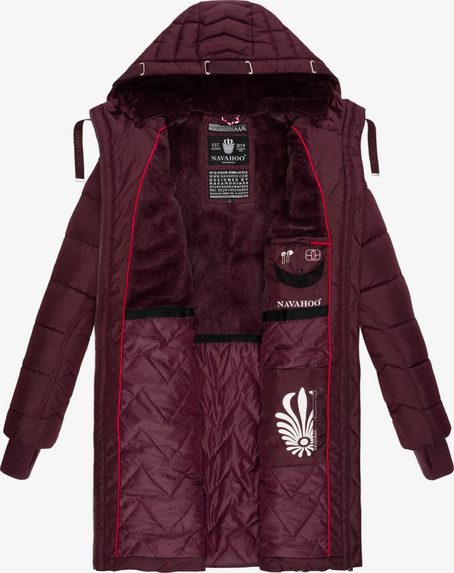 Navahoo Manteaux Dhiver Manteau D’hiver Alpenveilchen Femme Bordeaux 5 Navahoo Manteaux Dhiver Manteau D’hiver Alpenveilchen Femme Bordeaux – Image 5