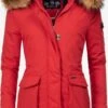 Navahoo Manteaux Dhiver Manteau D’hiver Schneeengel Femme Rouge Néon