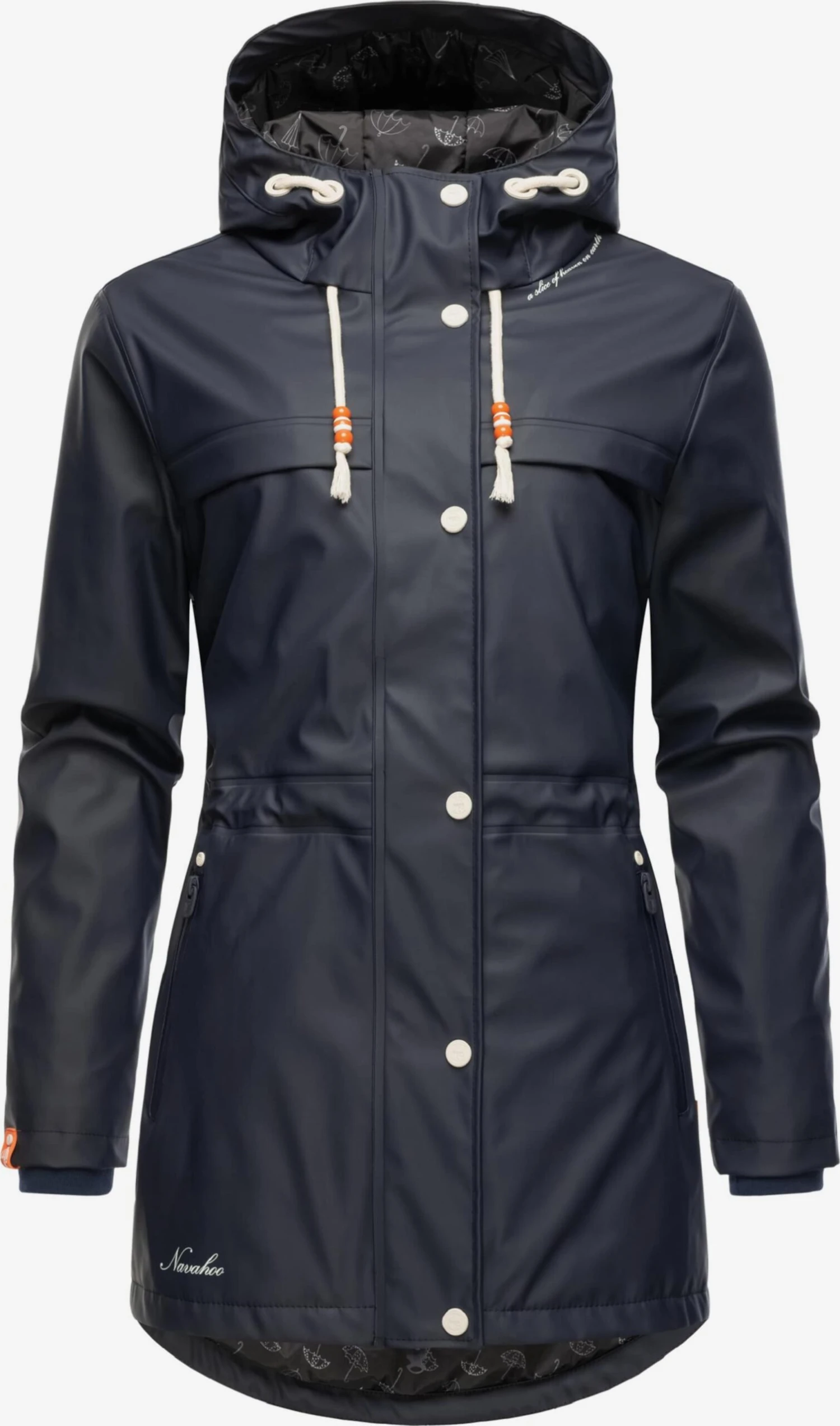 Navahoo Manteaux De Pluie Manteau Mi-saison Rainy Forest Femme Bleu Foncé 1 Navahoo Manteaux De Pluie Manteau Mi-saison Rainy Forest Femme Bleu Foncé