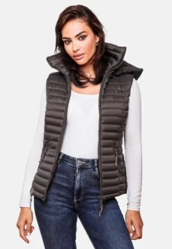 Navahoo Vestes Sans Manches Gilet Shadaa Femme Anthracite -About You 421e8bd9a67413383da69402a3dbe671