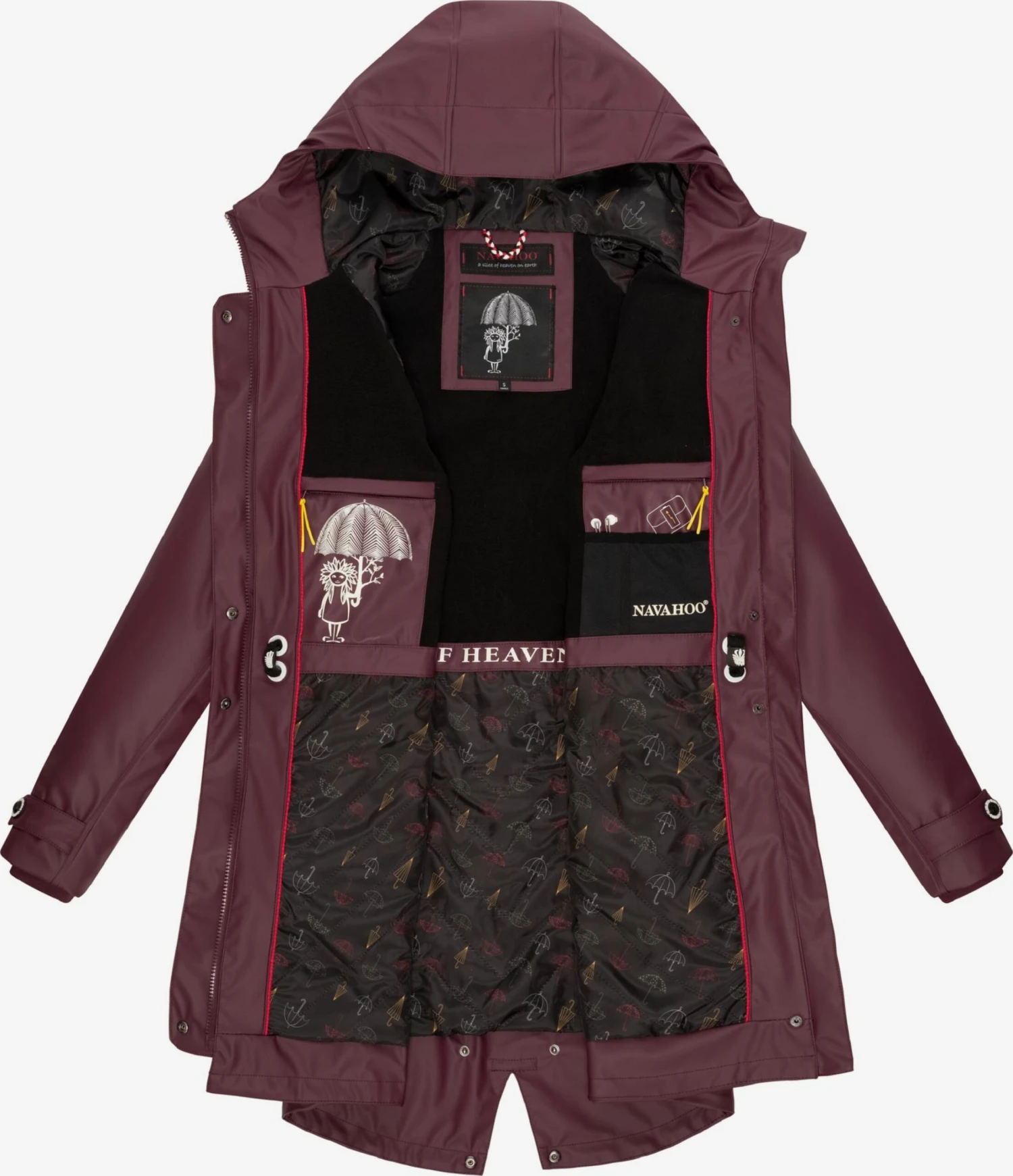 Navahoo Manteaux De Pluie Manteau Fonctionnel Rainy Flower Femme Bourgogne 5 Navahoo Manteaux De Pluie Manteau Fonctionnel Rainy Flower Femme Bourgogne – Image 5