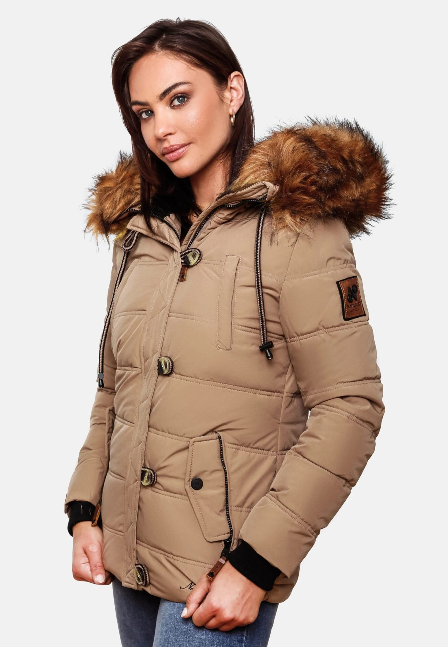 Navahoo Vestes Dhiver Veste D’hiver Zoja Femme Taupe 7 Navahoo Vestes Dhiver Veste D’hiver Zoja Femme Taupe – Image 7