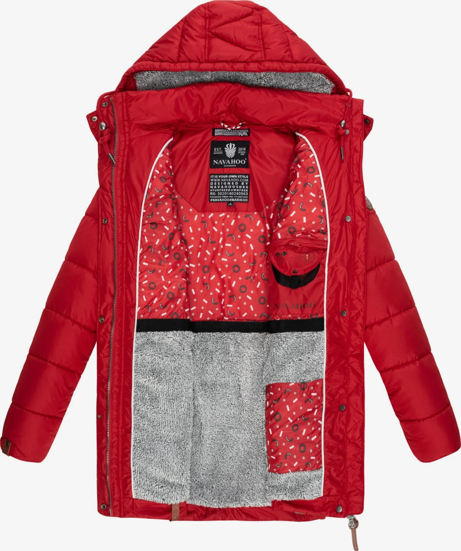 Navahoo Manteaux Dhiver Manteau D’hiver Dalie Femme Rouge 5 Navahoo Manteaux Dhiver Manteau D’hiver Dalie Femme Rouge – Image 5