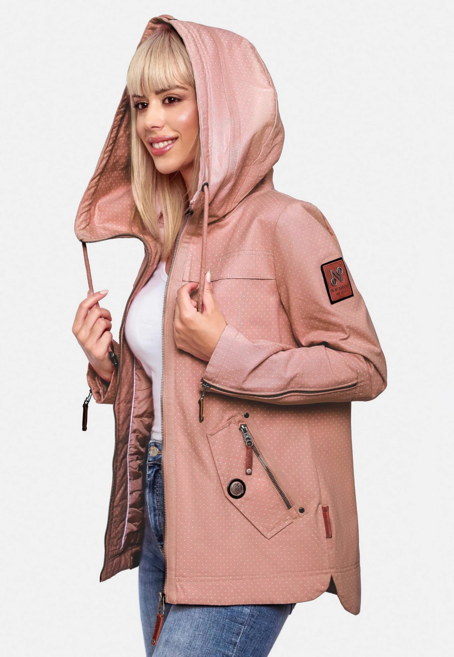 Navahoo Vestes De Mi-saison Veste Mi-saison Wekoo Femme Rose Ancienne / Rose Pastel 8 Navahoo Vestes De Mi-saison Veste Mi-saison Wekoo Femme Rose Ancienne / Rose Pastel – Image 8