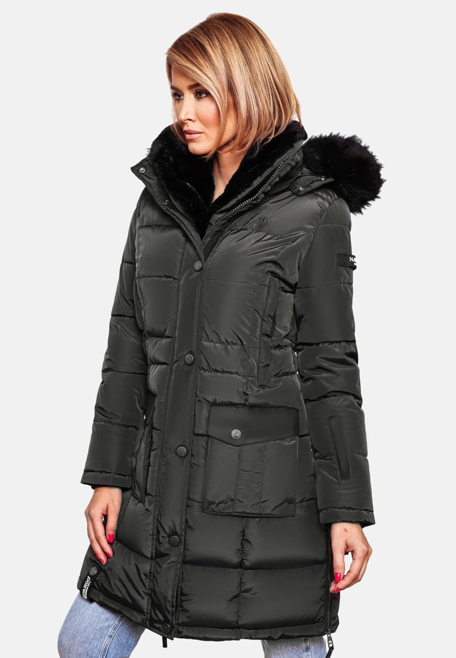 Navahoo Manteaux Dhiver Manteau D’hiver Sinja Femme Anthracite 7 Navahoo Manteaux Dhiver Manteau D’hiver Sinja Femme Anthracite – Image 7