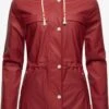 Navahoo Manteaux De Pluie Manteau Mi-saison Rainy Forest Femme Rouge