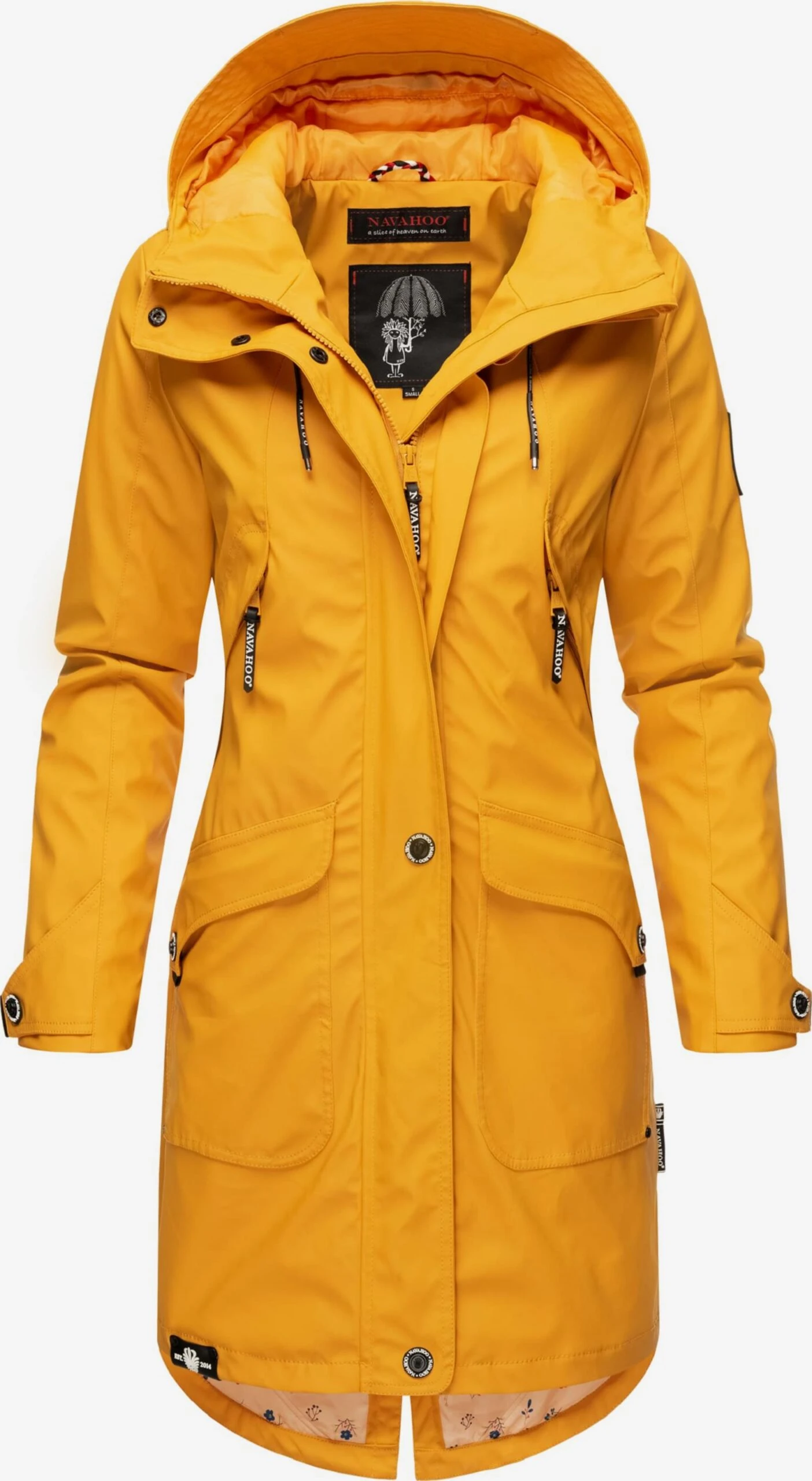 Navahoo Manteaux De Pluie Manteau Mi-saison Schötchen Femme Jaune 4 Navahoo Manteaux De Pluie Manteau Mi-saison Schötchen Femme Jaune – Image 4
