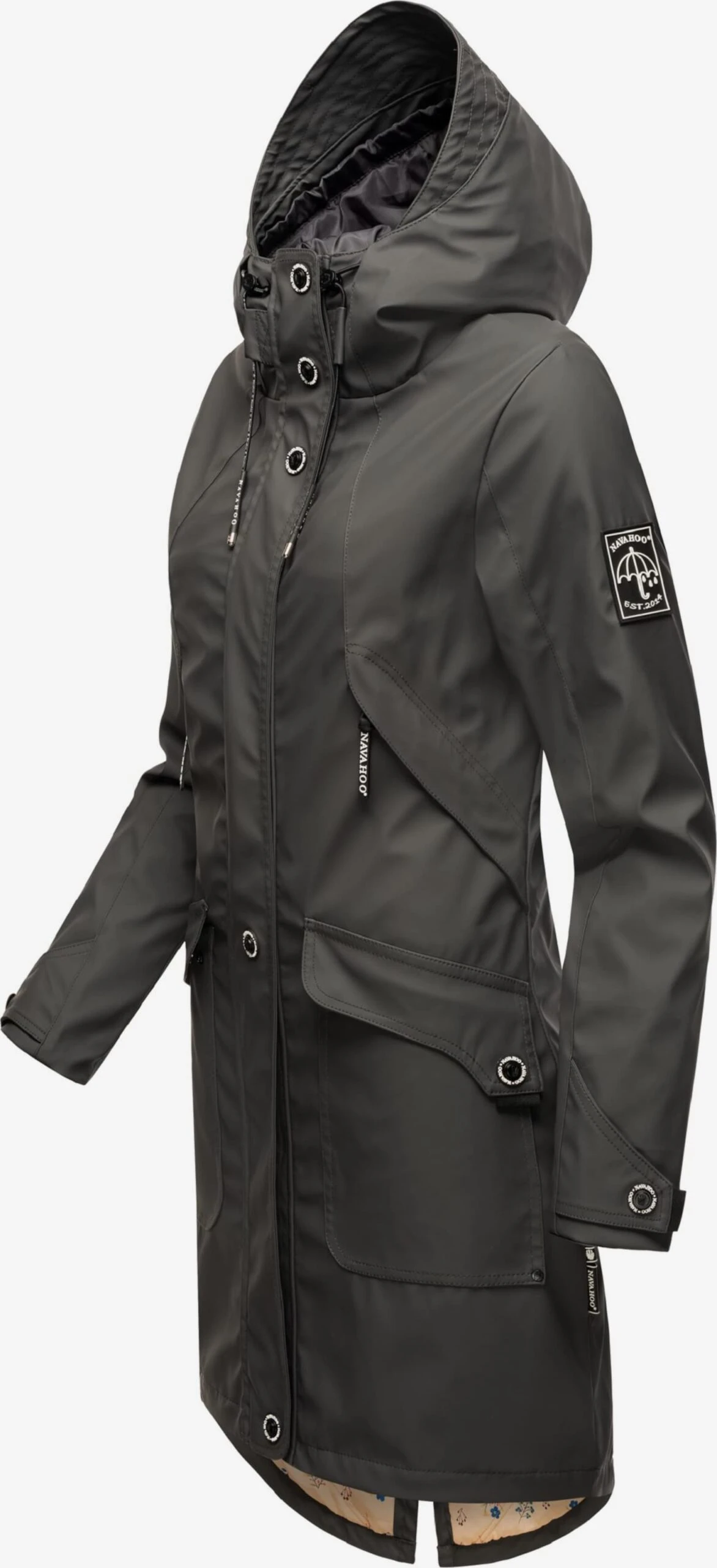 Navahoo Manteaux De Pluie Manteau Mi-saison Schötchen Femme Anthracite 2 Navahoo Manteaux De Pluie Manteau Mi-saison Schötchen Femme Anthracite – Image 2