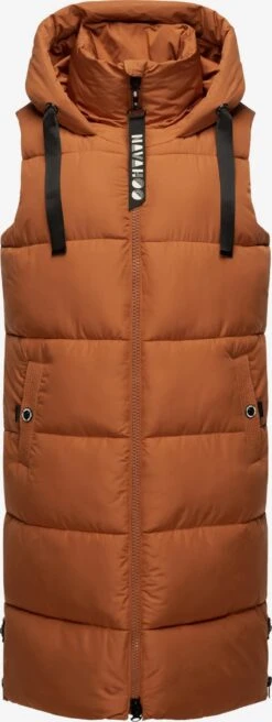 Navahoo Vestes Sans Manches Gilet Femme Cognac