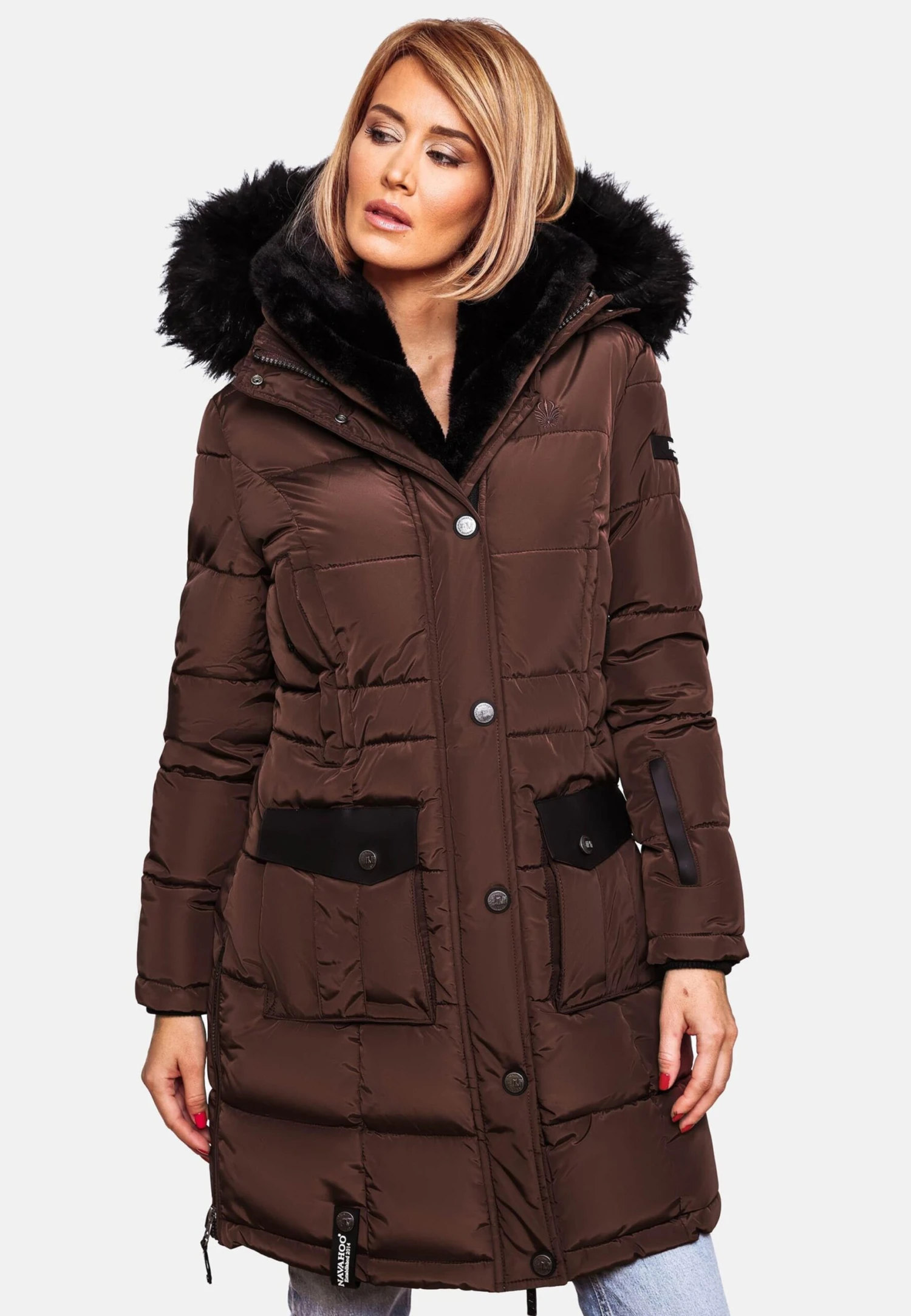 Navahoo Manteaux Dhiver Manteau D’hiver Sinja Femme Chocolat 6 Navahoo Manteaux Dhiver Manteau D’hiver Sinja Femme Chocolat – Image 6