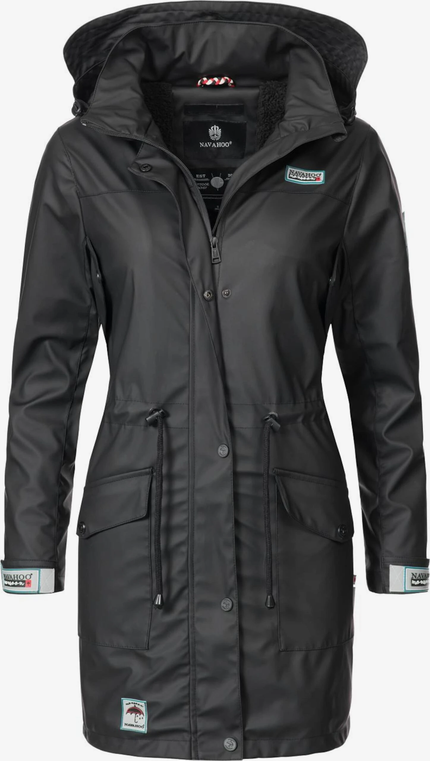 Navahoo Manteaux De Pluie Manteau Mi-saison Deike Femme Noir 1 Navahoo Manteaux De Pluie Manteau Mi-saison Deike Femme Noir