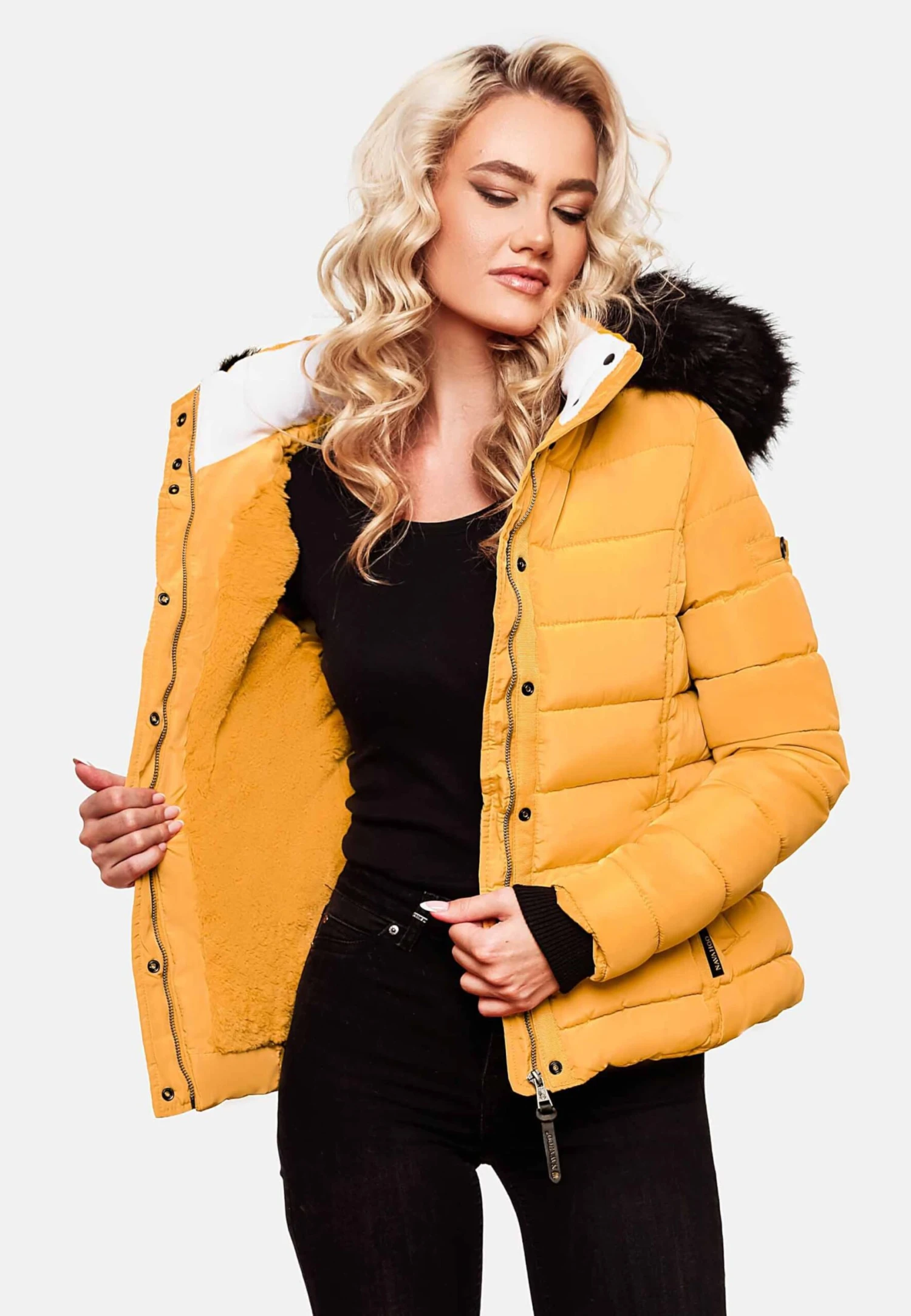 Navahoo Vestes Dhiver Veste D’hiver Miamor Femme Jaune Dor 7 Navahoo Vestes Dhiver Veste D’hiver Miamor Femme Jaune Dor – Image 7