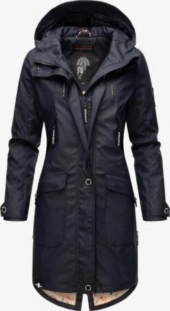 Navahoo Manteaux De Pluie Manteau Mi-saison Schötchen Femme Bleu Foncé -About You ad8defd434605d882136ab3ee2e39fde