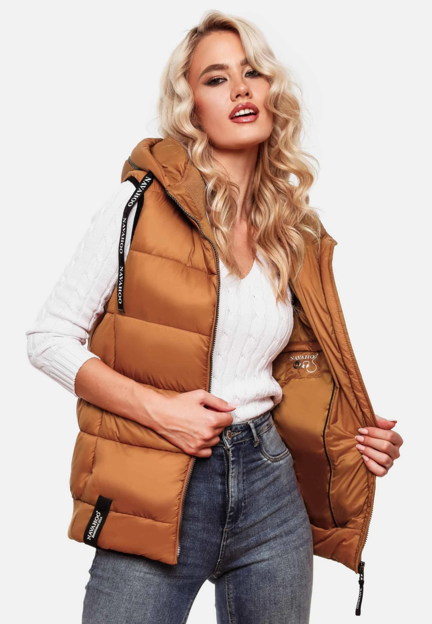 Navahoo Vestes Sans Manches Gilet Kassidy Femme Caramel 9 Navahoo Vestes Sans Manches Gilet Kassidy Femme Caramel – Image 9