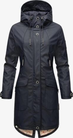 Navahoo Manteaux De Pluie Manteau Mi-saison Schötchen Femme Bleu Foncé