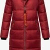 Navahoo Manteaux Dhiver Manteau D’hiver Femme Rouge Sang