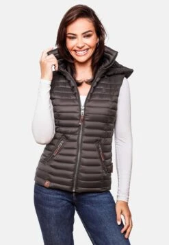 Navahoo Vestes Sans Manches Gilet Shadaa Femme Anthracite -About You d07862de883314ed6a5f058921308f3c