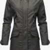 Navahoo Manteaux De Pluie Manteau Mi-saison Schötchen Femme Anthracite