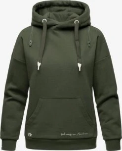 Navahoo Sweats à Capuche Sweat-shirt Zuckerbärchen Femme Kaki