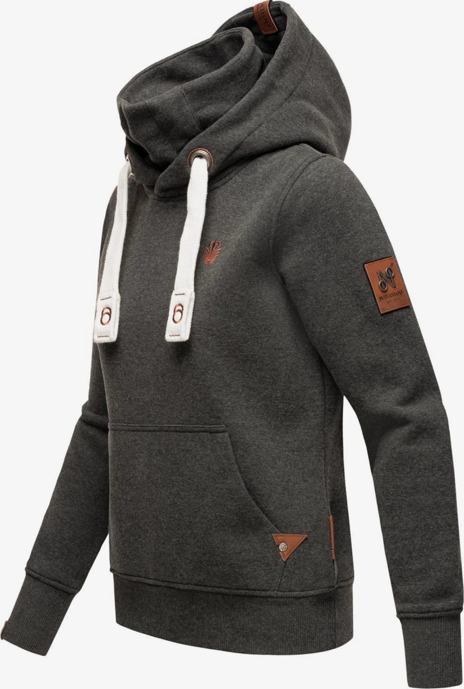 Navahoo Sweats à Capuche Sweat-shirt Raniaa Femme Gris Foncé 3 Navahoo Sweats à Capuche Sweat-shirt Raniaa Femme Gris Foncé – Image 3